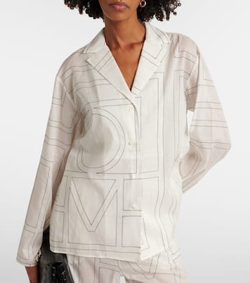 Monogram cotton-blend shirt | Toteme