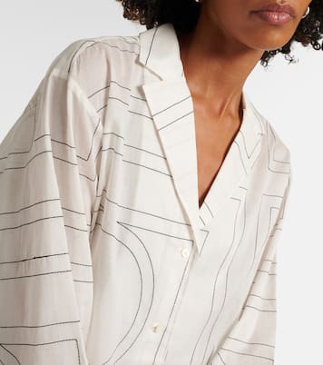 Monogram cotton-blend shirt | Toteme
