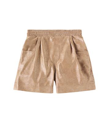 Ronie metallic leather shorts | Donsje