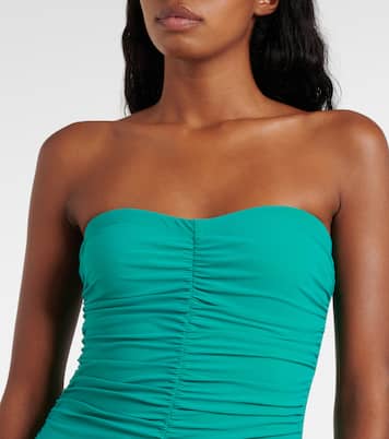 Gathered strapless swimsuit | Karla Colletto