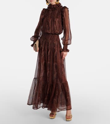 Plateausandalen Debbie 85 aus Metallic-Leder | Saint Laurent