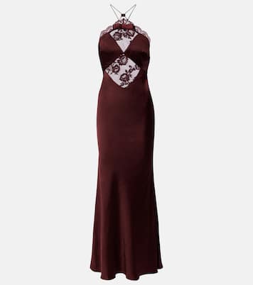 Robe aus Satin mit Spitze | Self-Portrait