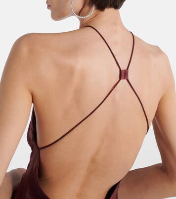 Robe aus Satin mit Spitze | Self-Portrait