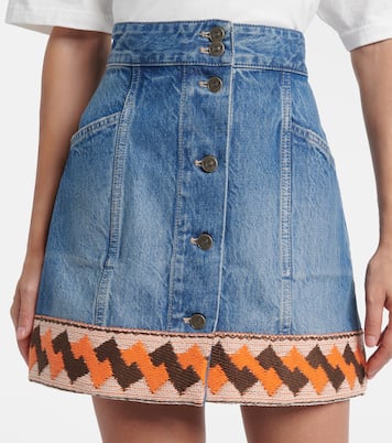 Jeansrock mit Jacquard | Valentino