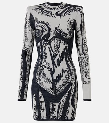 فستان قصير محبوك | Balmain