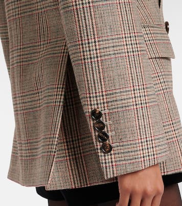 Blazer en laine mélangée à carreaux | Chloé