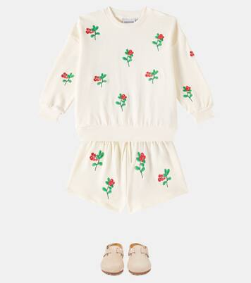 Lingoberries embroidered cotton shorts | Mini Rodini