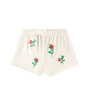 Lingoberries embroidered cotton shorts | Mini Rodini