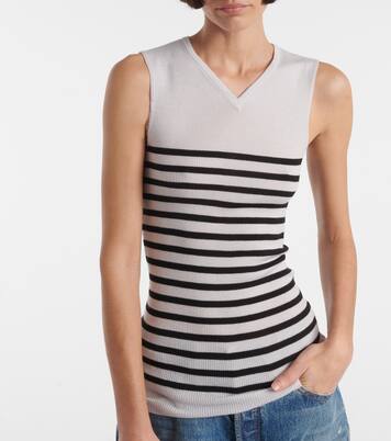 Renato striped wool-blend top | Khaite
