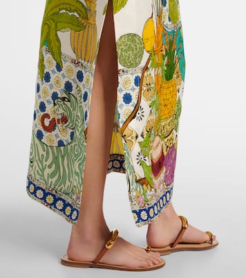 Hazel printed cotton and silk maxi dress | Alémais
