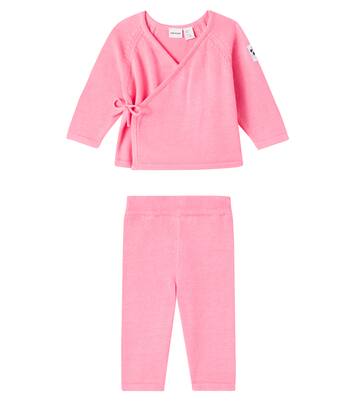 Baby cotton cardigan and pants set | Mini Rodini