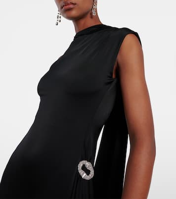 Verziertes Midikleid aus Satin | Victoria Beckham