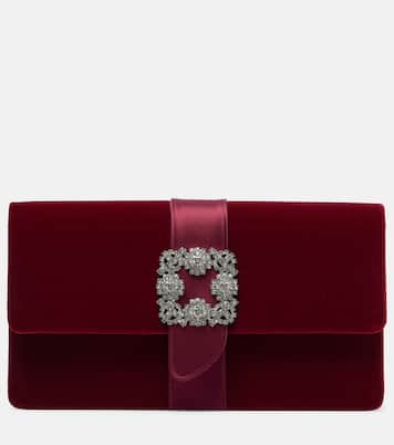 Capri embellished velvet clutch | Manolo Blahnik