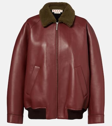 Lederjacke mit Shearling | Marni