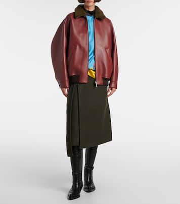 Lederjacke mit Shearling | Marni