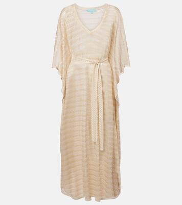 June knitted lamé kaftan | Melissa Odabash