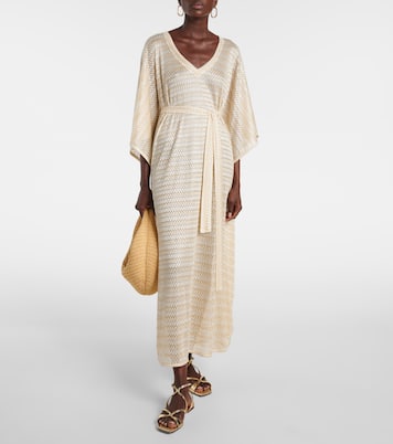 June knitted lamé kaftan | Melissa Odabash