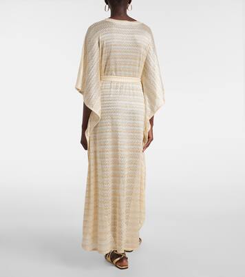 June knitted lamé kaftan | Melissa Odabash