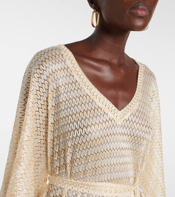 June knitted lamé kaftan | Melissa Odabash