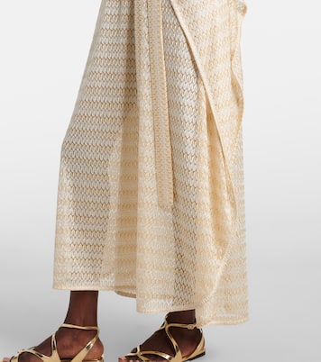 June knitted lamé kaftan | Melissa Odabash