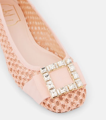 Ballerines Tres Vivier en raphia à ornements | Roger Vivier