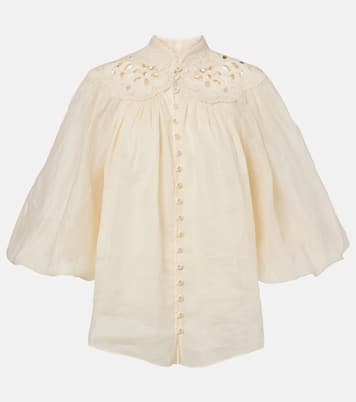 Blusa Coco de ramio bordada | Zimmermann