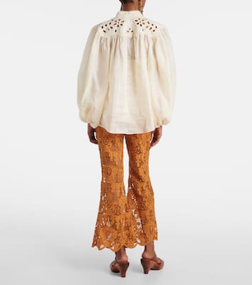 Blusa Coco de ramio bordada | Zimmermann