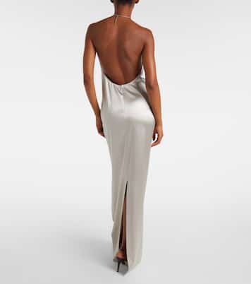 Abito lungo Corra in raso | Ralph Lauren Collection