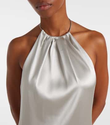 Abito lungo Corra in raso | Ralph Lauren Collection