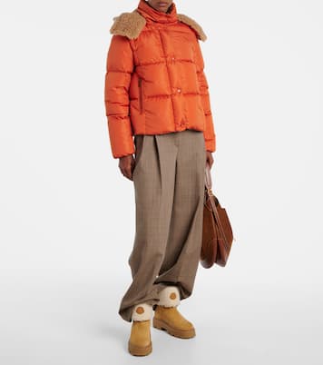 Ankle Boots Aurea aus Veloursleder mit Shearling | Moncler