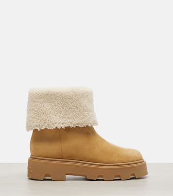 Ankle Boots Aurea aus Veloursleder mit Shearling | Moncler