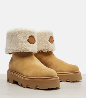 Ankle Boots Aurea aus Veloursleder mit Shearling | Moncler