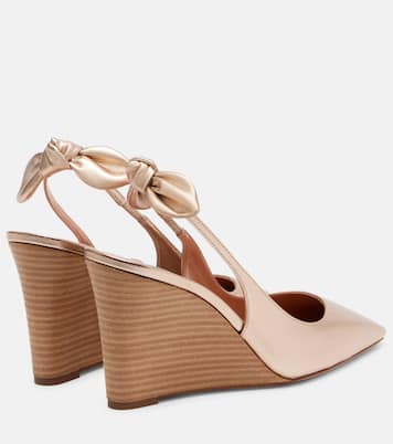 Zeppe Very Bow Tie 85 in pelle | Aquazzura