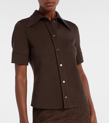 Wool and cotton-blend shirt | Gucci