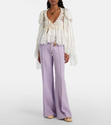 Top en satin de soie et dentelle | Chloé