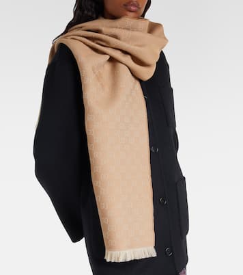 GG wool jacquard scarf  | Gucci