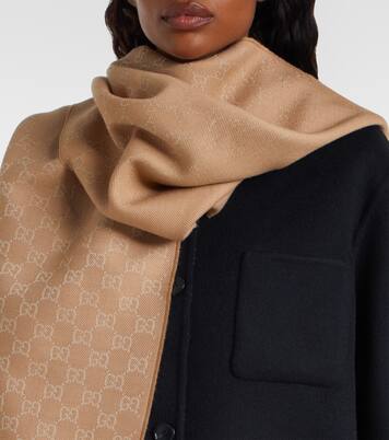 GG wool jacquard scarf  | Gucci