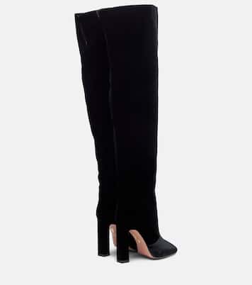Joplin 105 velvet over-the-knee boots | Aquazzura