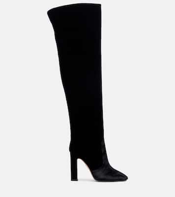 Joplin 105 velvet over-the-knee boots | Aquazzura