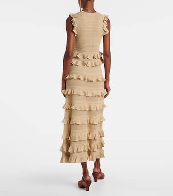 Hypnotic knitted ruffled lamé top | Zimmermann