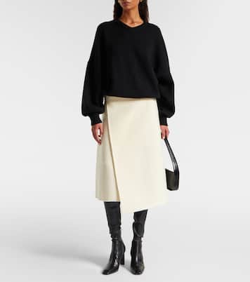 High-Rise Wickelrock Bodhi aus Bouclé | Proenza Schouler