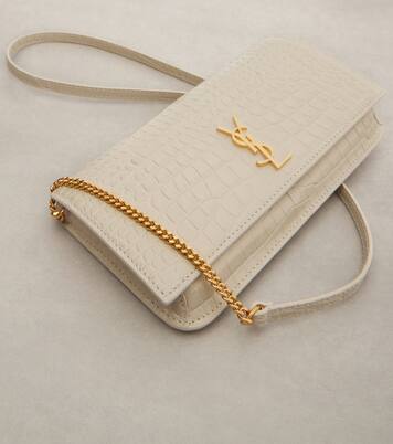 Cassandre Mini leather phone pouch | Saint Laurent