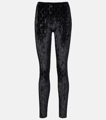 GG embellished chenille leggings | Gucci
