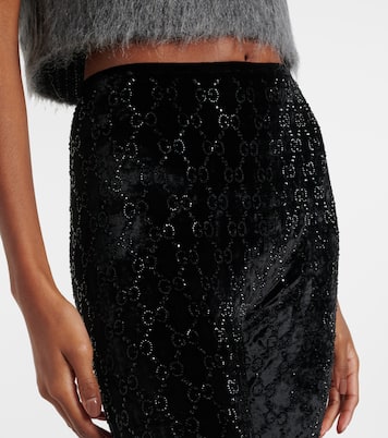 GG embellished chenille leggings | Gucci