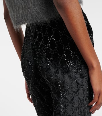 GG embellished chenille leggings | Gucci