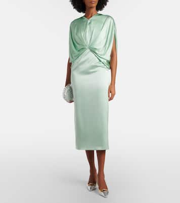 Tari gathered silk cocktail dress | Roksanda