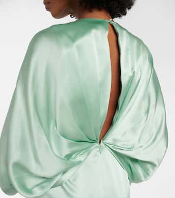 Tari gathered silk cocktail dress | Roksanda