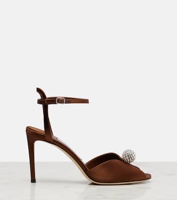 Sandales Sacora 85 en satin à ornements | Jimmy Choo