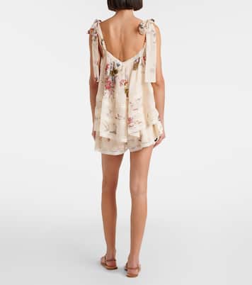 Short Patience en coton et soie à fleurs | Zimmermann