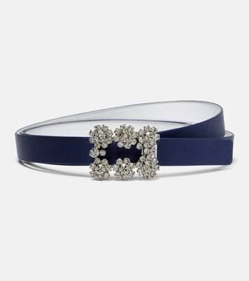 Efflorescence satin belt | Roger Vivier